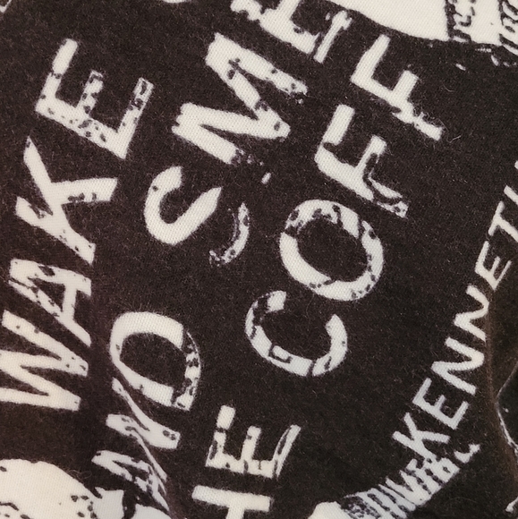 KENNETH COLE Awearness Scarf/Wrap, Black and White with Fringed Edges - Picture 9 of 13